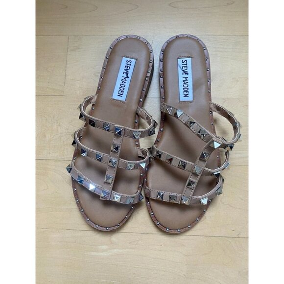 Steve madden "Averill" jelly sandals stud detail women sz 5 *Flaw stud - Picture 2 of 5